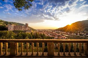 Chill-out im Abendrot: Scheffelterrasse Heidelberg