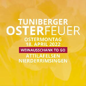 Premiere für Oster-Feuer am Tuniberg bei Freiburg 